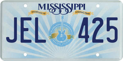 MS license plate JEL425