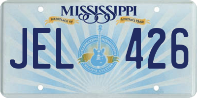 MS license plate JEL426