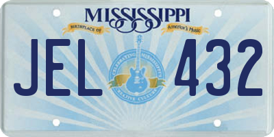MS license plate JEL432