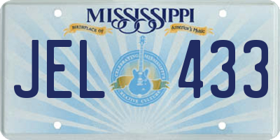 MS license plate JEL433