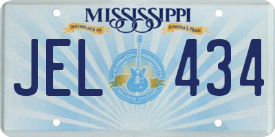 MS license plate JEL434