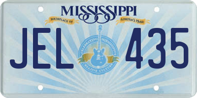 MS license plate JEL435