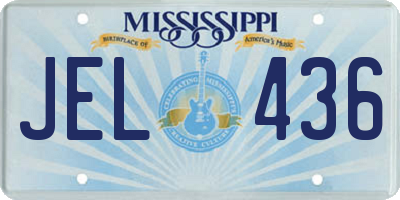 MS license plate JEL436