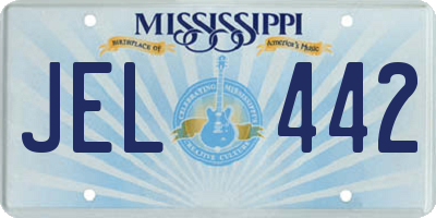 MS license plate JEL442