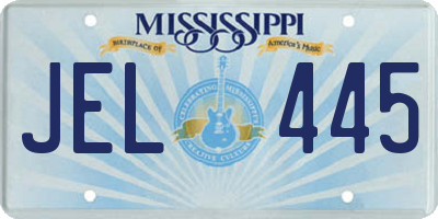 MS license plate JEL445