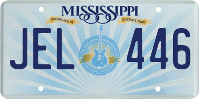 MS license plate JEL446