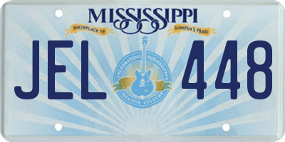 MS license plate JEL448