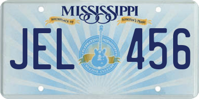 MS license plate JEL456