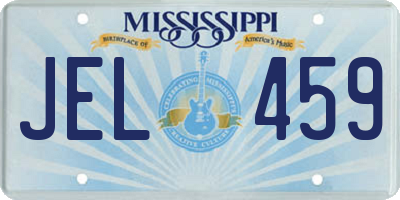MS license plate JEL459