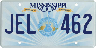 MS license plate JEL462