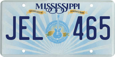 MS license plate JEL465
