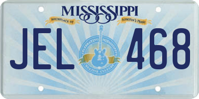 MS license plate JEL468