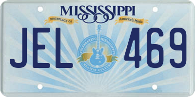 MS license plate JEL469