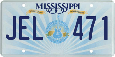 MS license plate JEL471