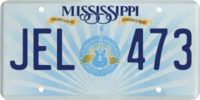 MS license plate JEL473