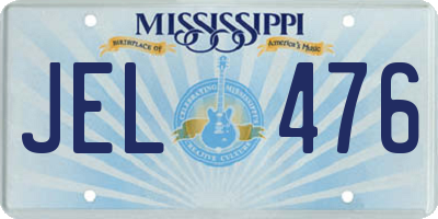 MS license plate JEL476