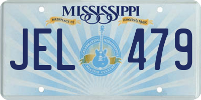 MS license plate JEL479