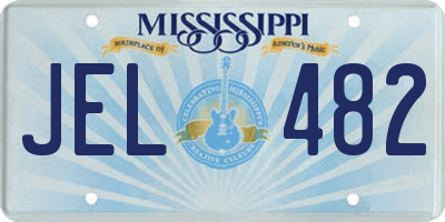 MS license plate JEL482