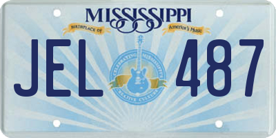 MS license plate JEL487