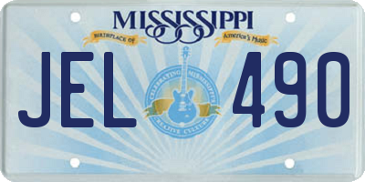 MS license plate JEL490