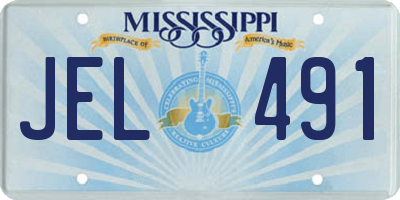 MS license plate JEL491