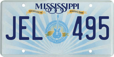 MS license plate JEL495