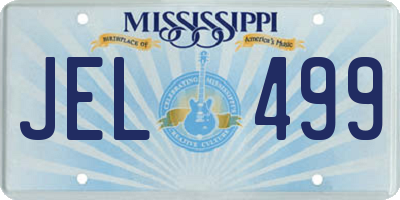 MS license plate JEL499