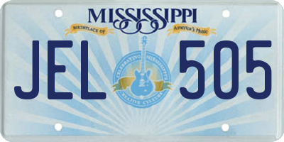 MS license plate JEL505