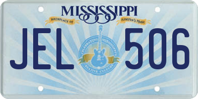 MS license plate JEL506