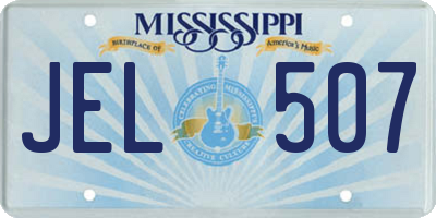 MS license plate JEL507