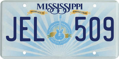 MS license plate JEL509
