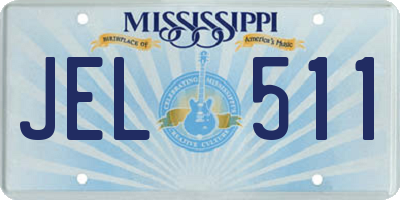 MS license plate JEL511