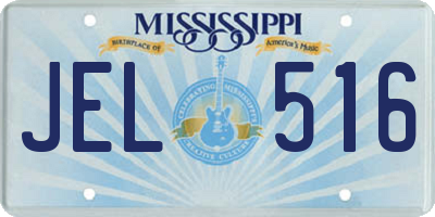 MS license plate JEL516
