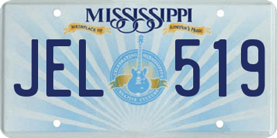 MS license plate JEL519