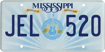 MS license plate JEL520