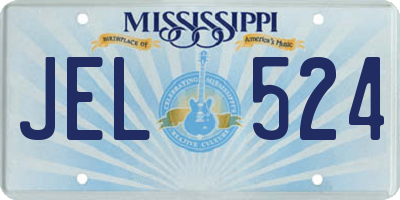 MS license plate JEL524