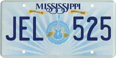 MS license plate JEL525