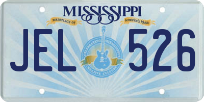 MS license plate JEL526