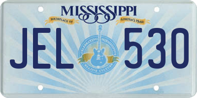MS license plate JEL530