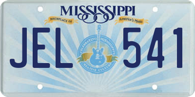 MS license plate JEL541