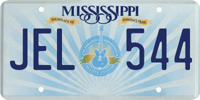 MS license plate JEL544