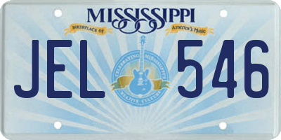 MS license plate JEL546
