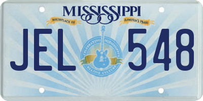 MS license plate JEL548