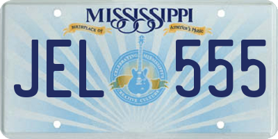 MS license plate JEL555