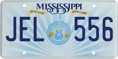 MS license plate JEL556