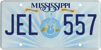 MS license plate JEL557