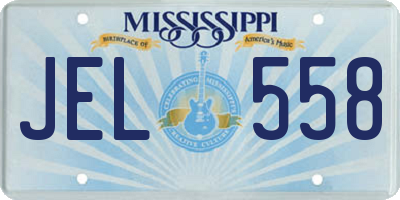 MS license plate JEL558