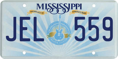 MS license plate JEL559