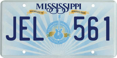 MS license plate JEL561