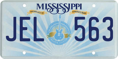 MS license plate JEL563